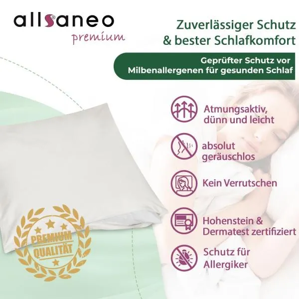 allsaneo premium Encasing Kissenbezug 80x80 cm